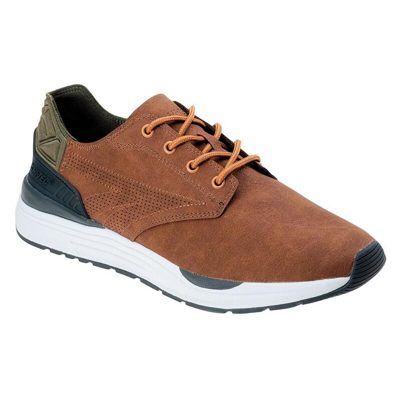 Zapatillas Deportivas Rozan con Cordones para Hombre Camello, Caqui, Gris Oscuro