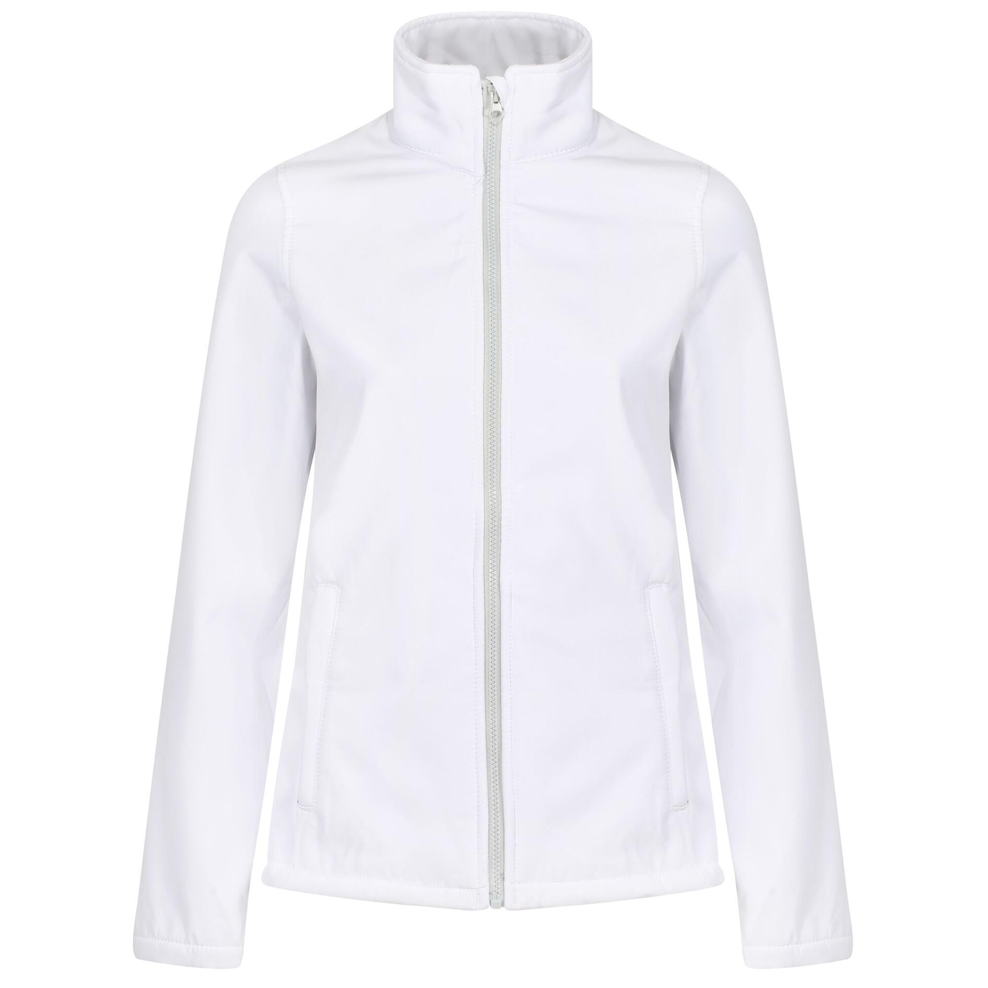 Womens/Ladies Ablaze Printable Softshell Jacket (White/Light Steel) 1/4