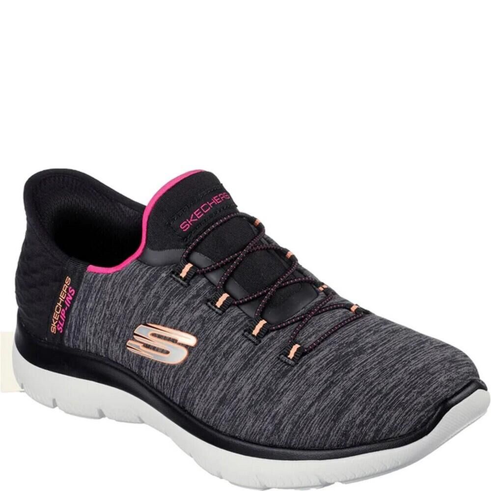 SKECHERS Womens/Ladies Dazzling Haze Trainers (Black/Multicoloured)