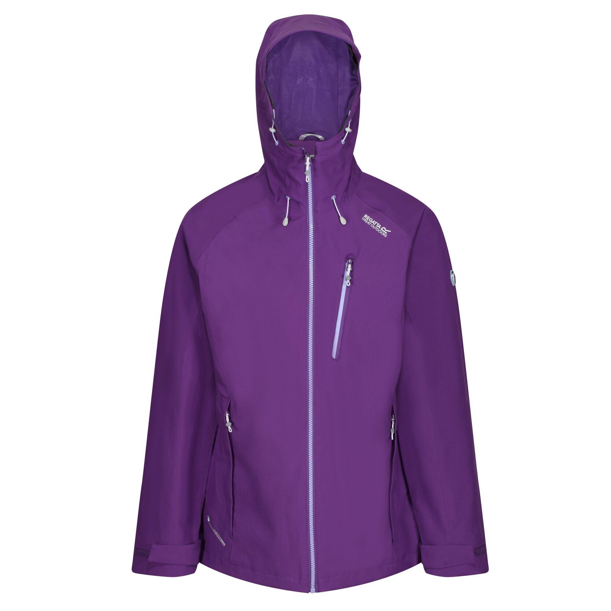 Womens/Ladies Birchdale Waterproof Shell Jacket (Plum) 1/5