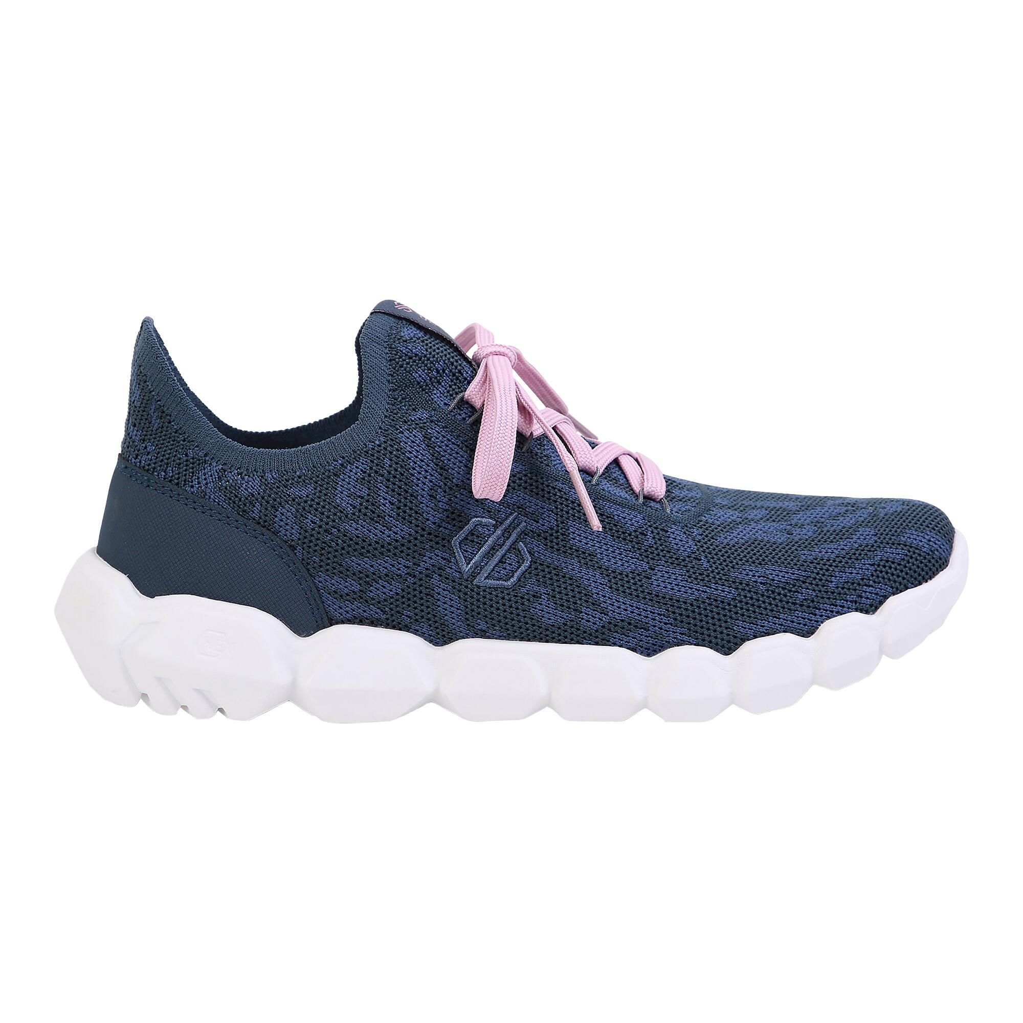 Baskets Motif/style Tricoté HEXAT Femme (Bleu Gris / Rose Pâle) 3/5
