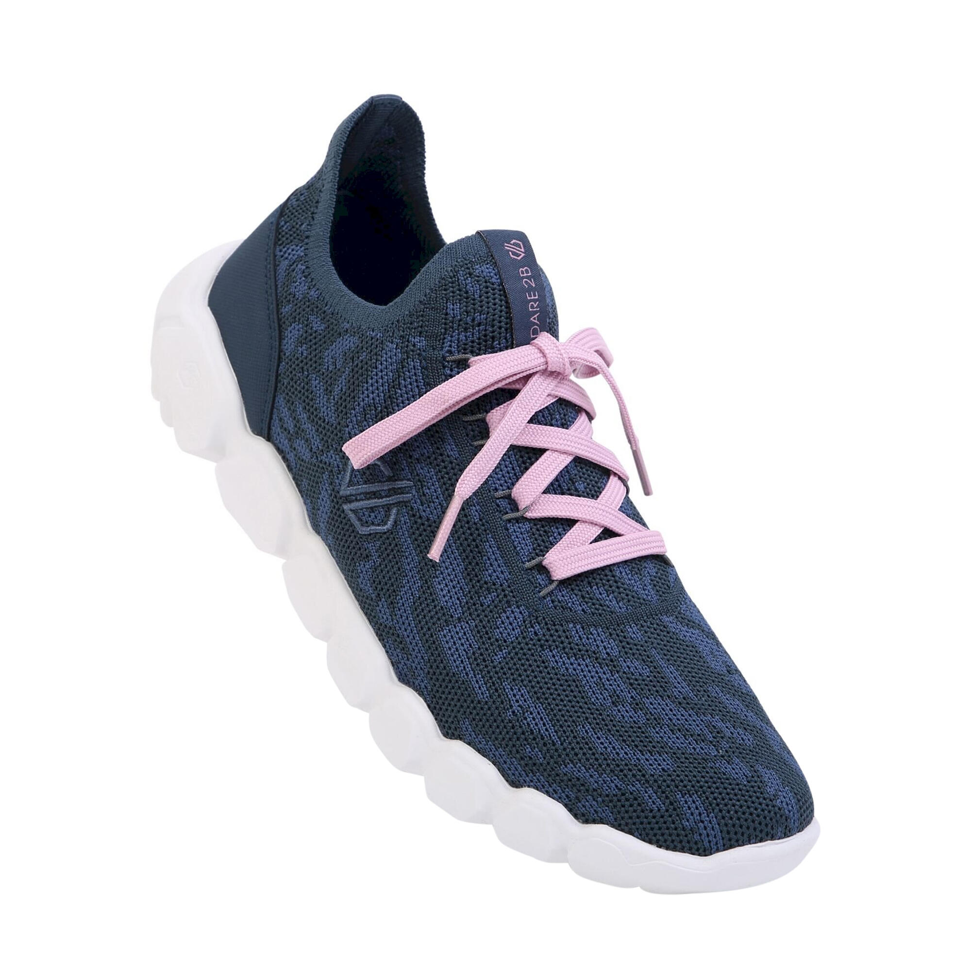 Womens/Ladies HexAt Knitted Recycled Trainers (Orion/Powder Pink) 1/5