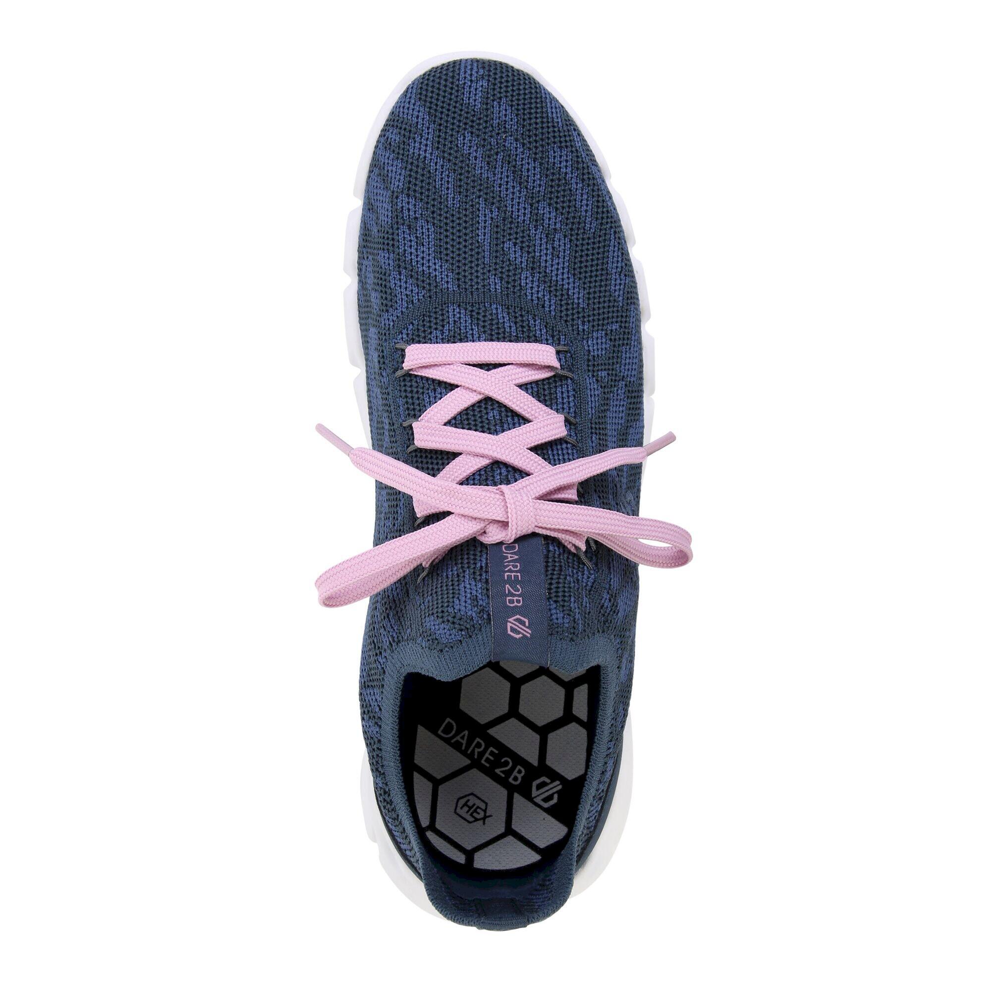 Womens/Ladies HexAt Knitted Recycled Trainers (Orion/Powder Pink) 4/5
