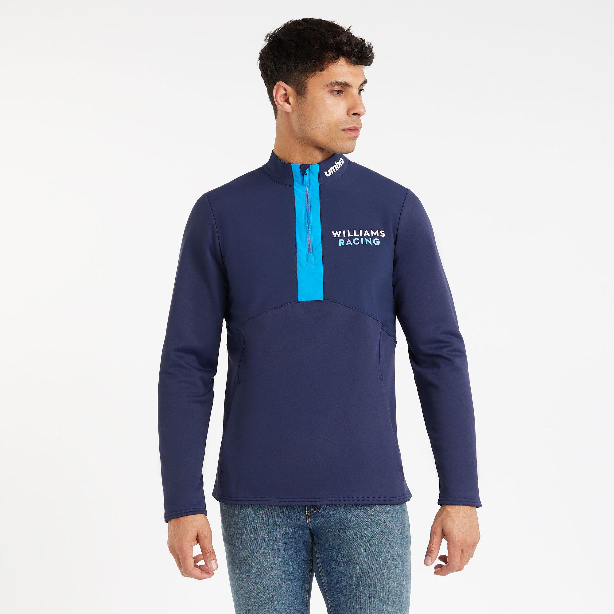 Mens Off Track Williams Racing Fleece (Peacoat/Diva Blue) 3/4