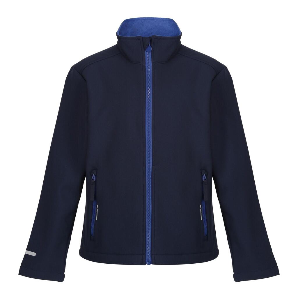 Childrens/Kids 2 Layer Soft Shell Jacket (Navy/New Royal)