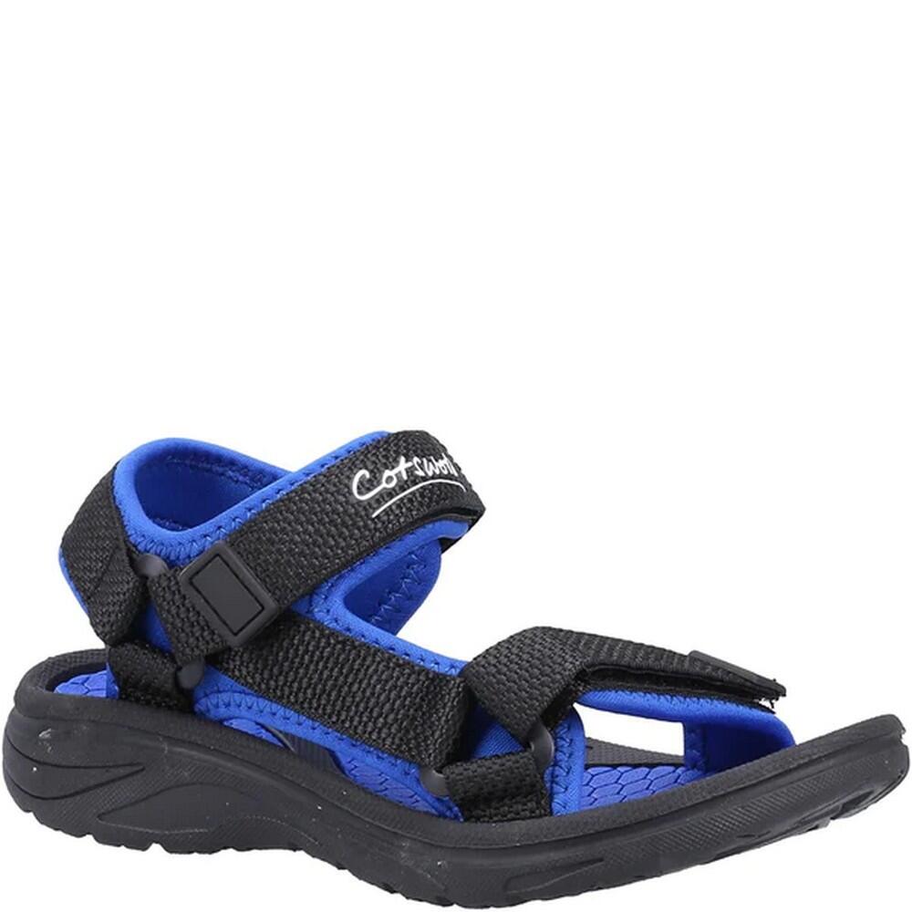 Childrens/Kids Bodiam Recycled Sandals (Black/Navy) 1/5