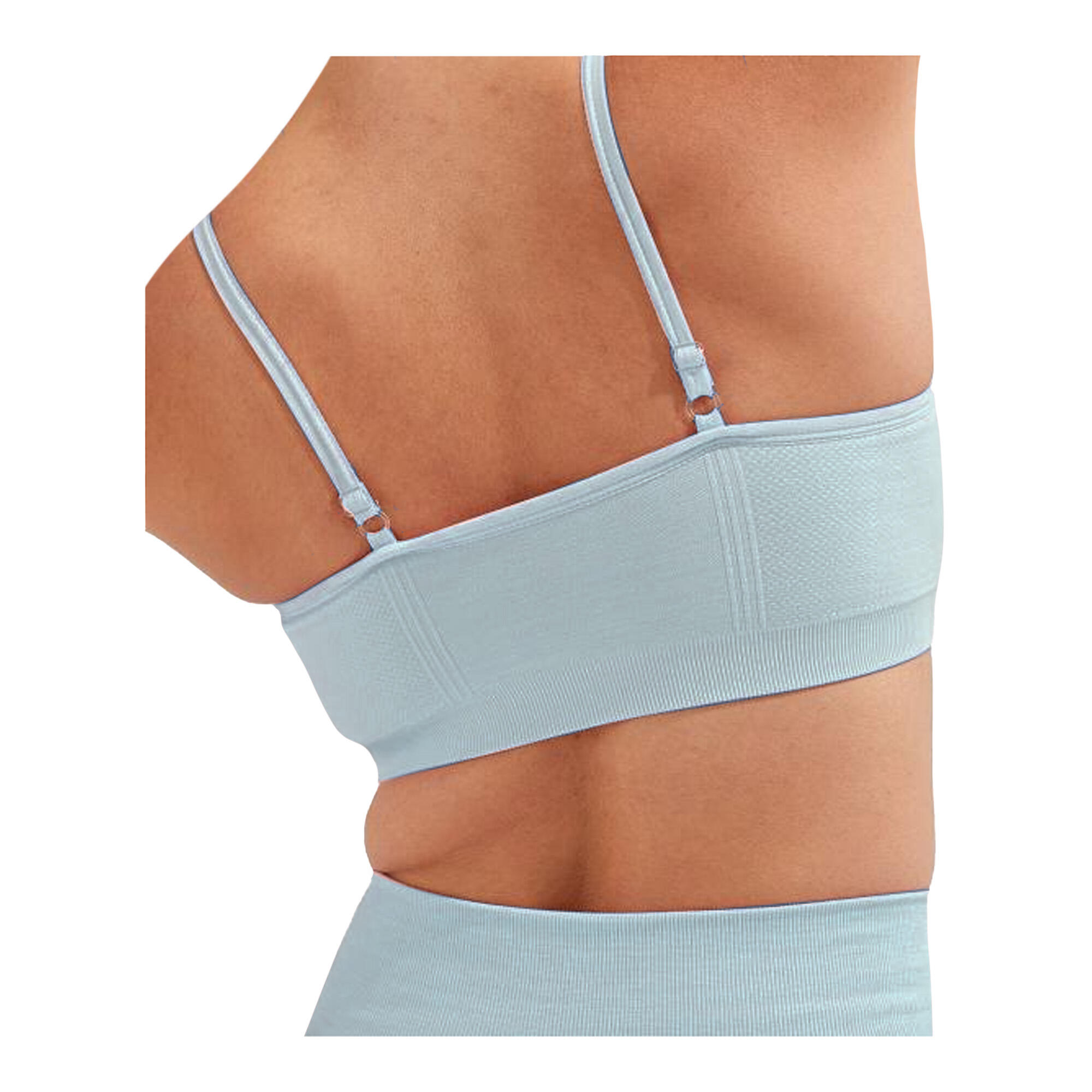 Reggiseno Sportivo 3D Senza Cuciture Donna TriDri Azzurro 2/3