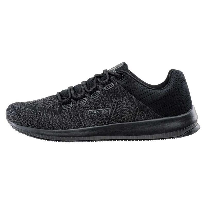 Heren Decatis Textured Trainers (Zwart/Donkergrijs)