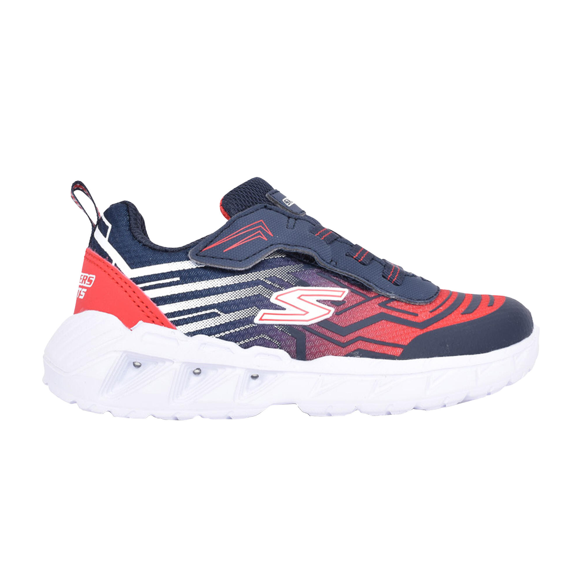 Boys MagnaLights Maver Trainers (Navy/Red) 2/4