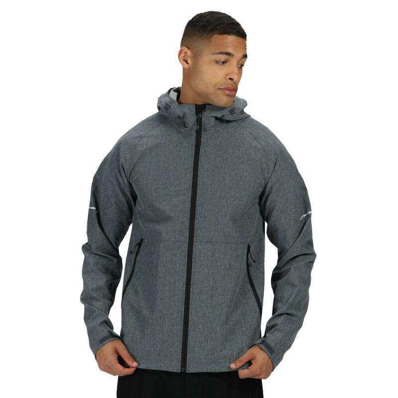 Chaqueta Softshell XPro Prolite de Elástico para Hombre Gris Seal Jaspeada