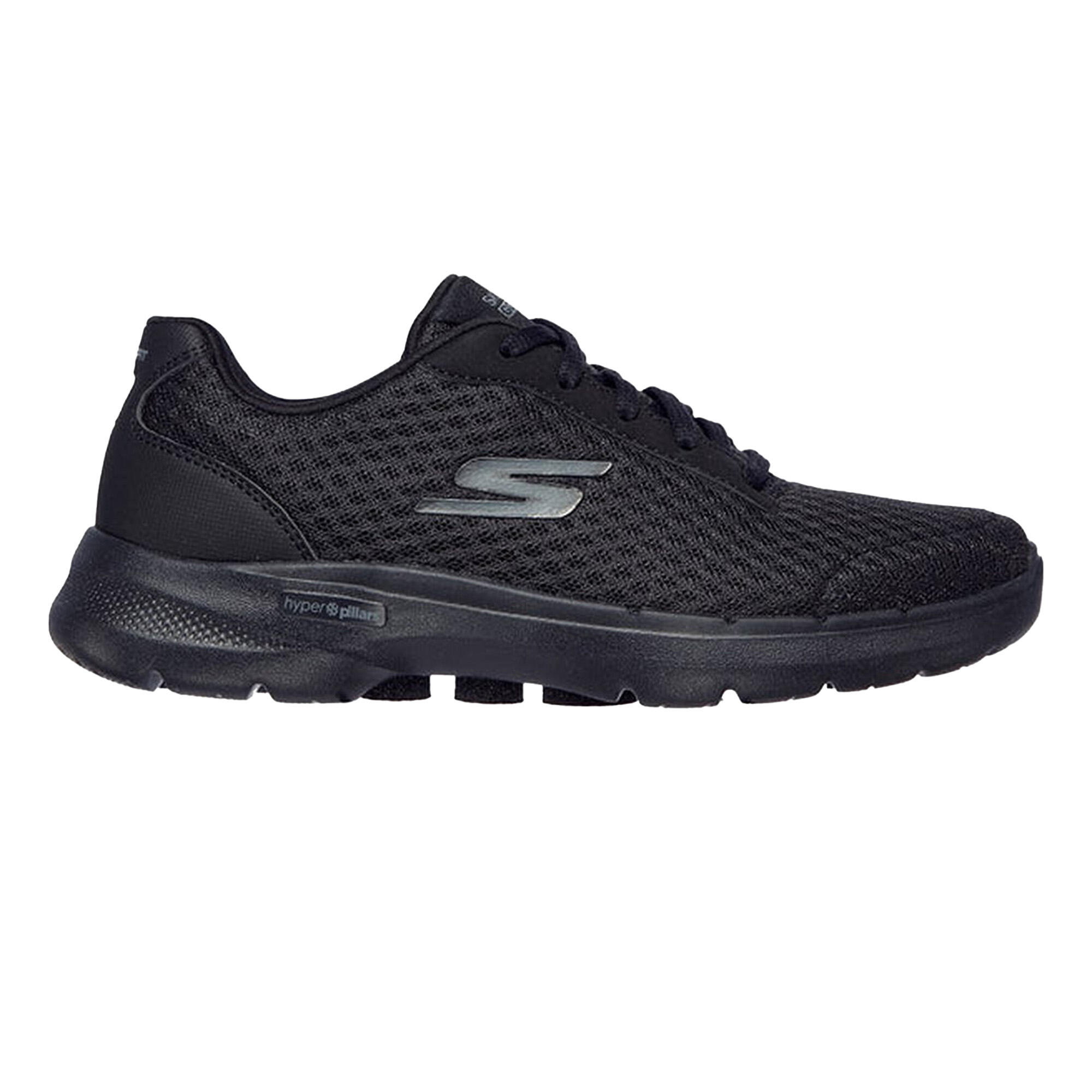 Womens Ladies Go Walk 6 Iconic Vision Trainers Black