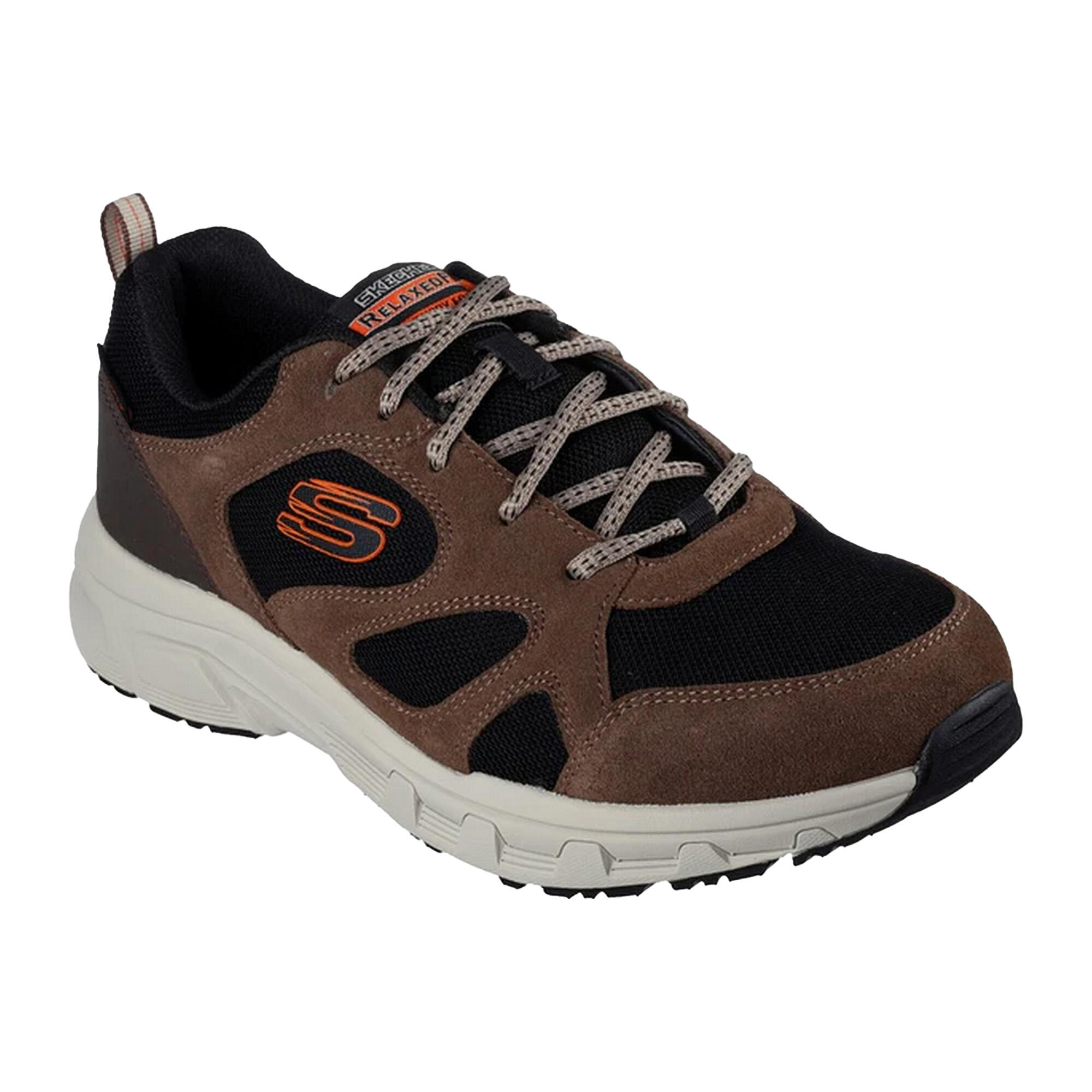 SKECHERS Mens Oak Canyon Sunfair Suede Relaxed Fit Trainers (Brown/Black)