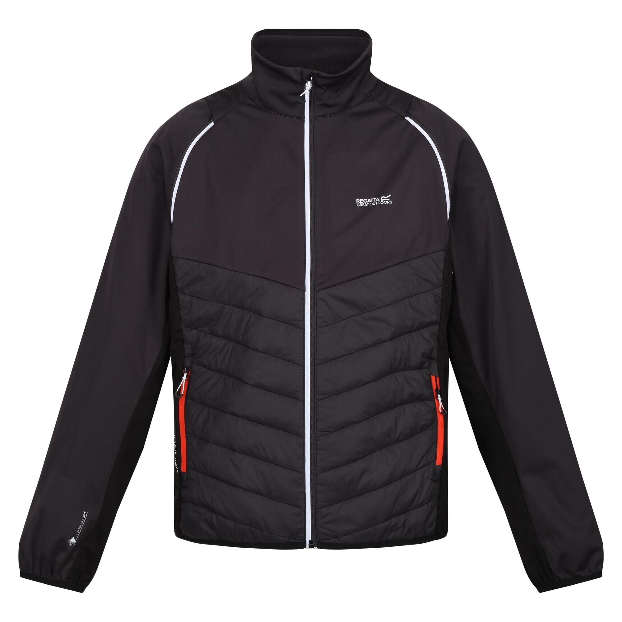 REGATTA Mens Steren Hybrid Soft Shell Jacket (Ash/Black)