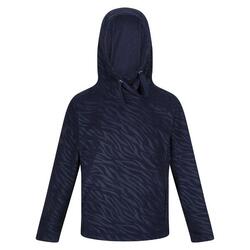 Kinder/Kids Kalina Zebra Print Fleece Hoodie (Marine)