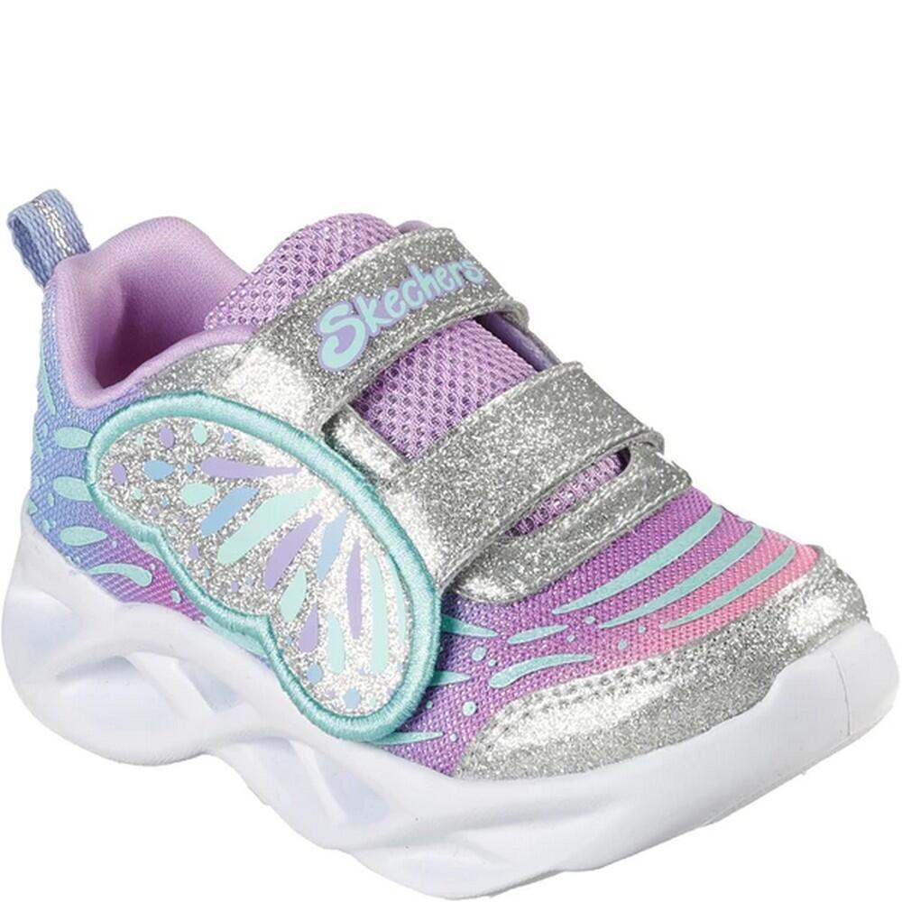 Baby Girls Twisty Brights Wingin´ It Trainers (Silver/Lavender) 1/5