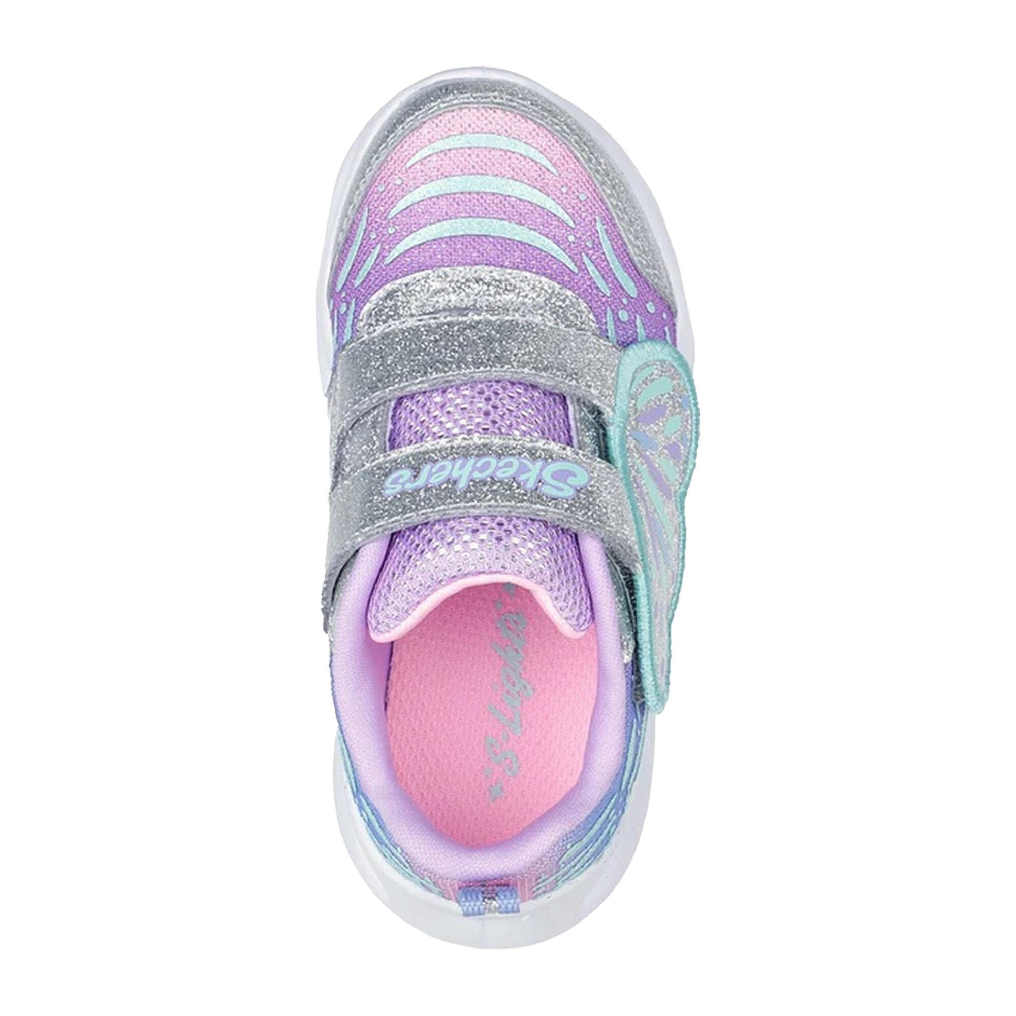 Baby Girls Twisty Brights Wingin´ It Trainers (Silver/Lavender) 4/5