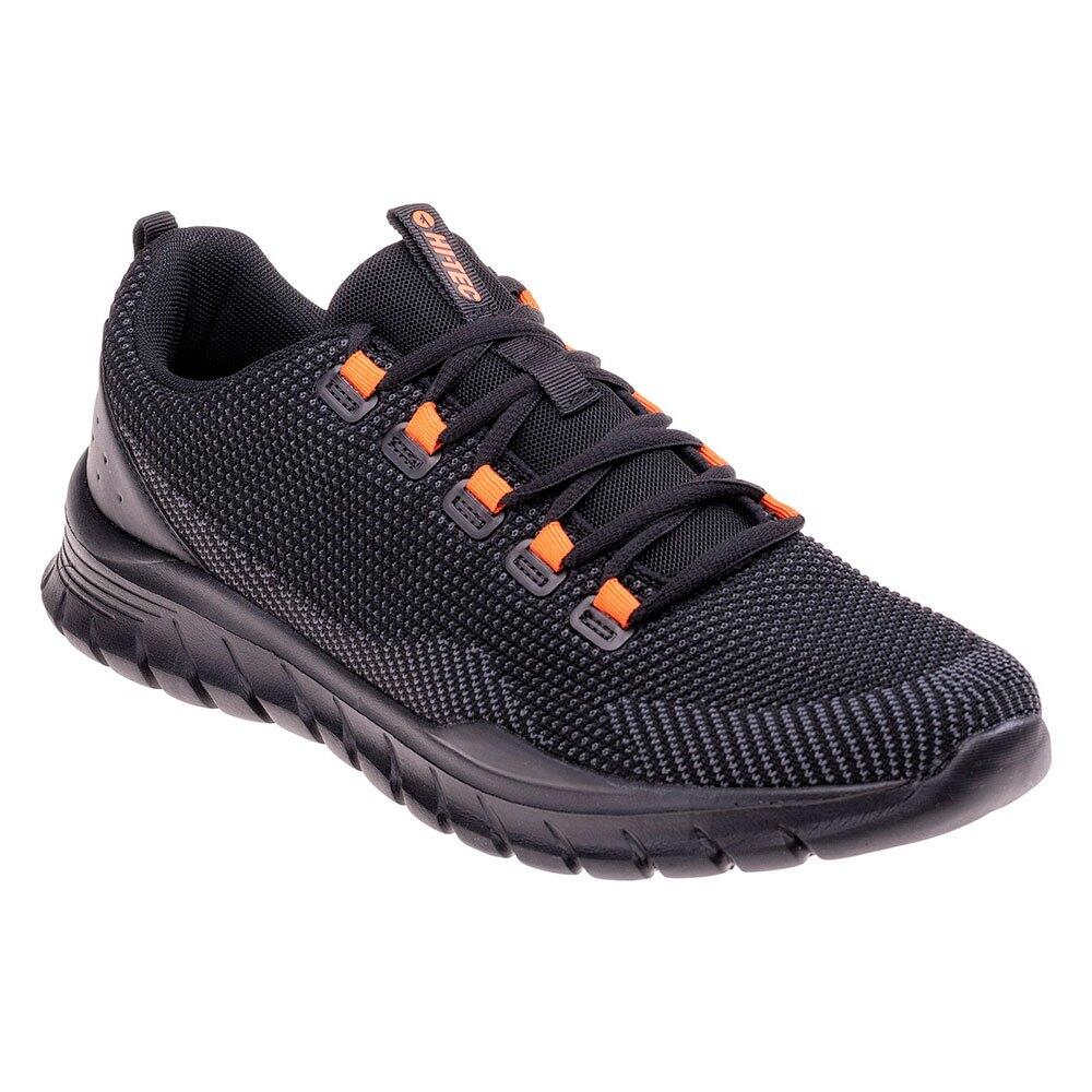 HI-TEC Mens Haremi Casual Shoes (Black/Dark Grey/Orange)