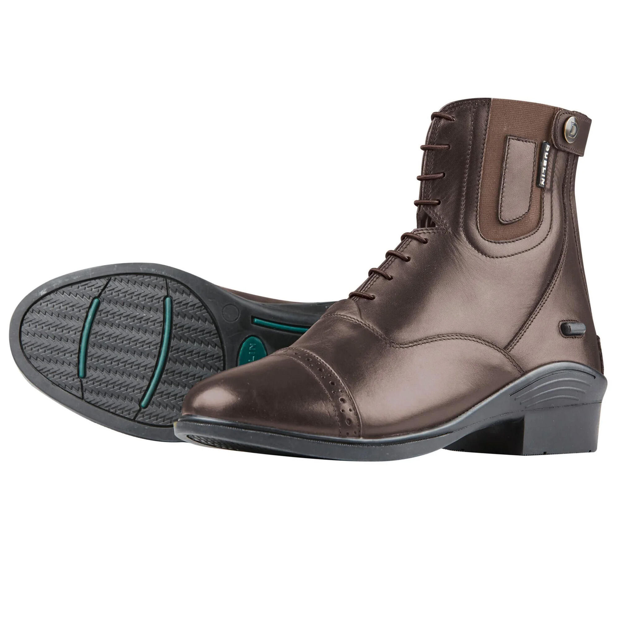 DUBLIN Evolution Unisex Lace Front Leather Paddock Boots (Brown)