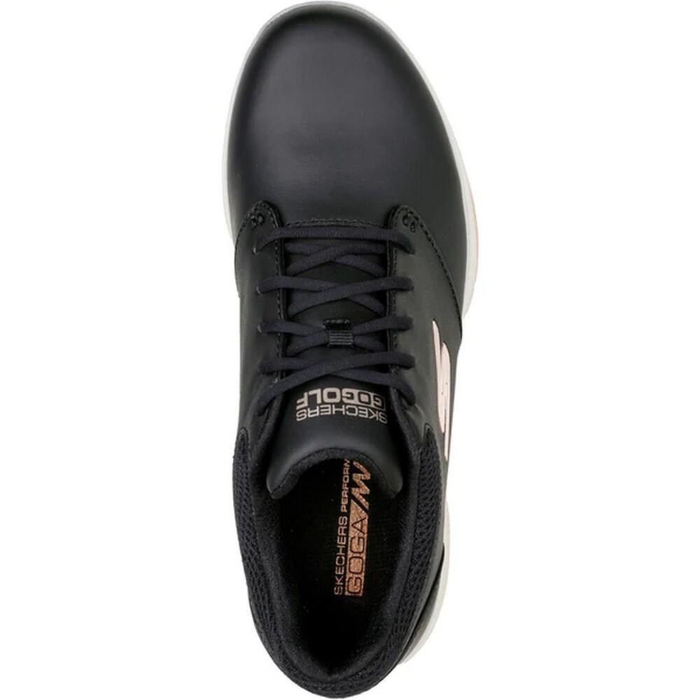 Womens/Ladies Go Golf Elite 4 Hyper Leather Golf Shoes (Black/Rose Gold) 4/5