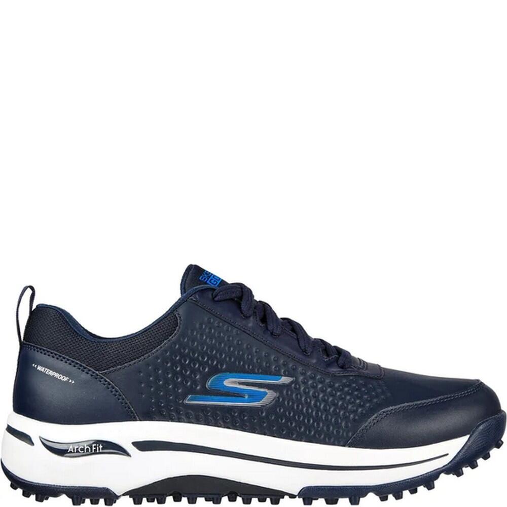 Mens Go Golf Set Up Leather Arch Fit Golf Shoes (Navy/Blue) 2/5