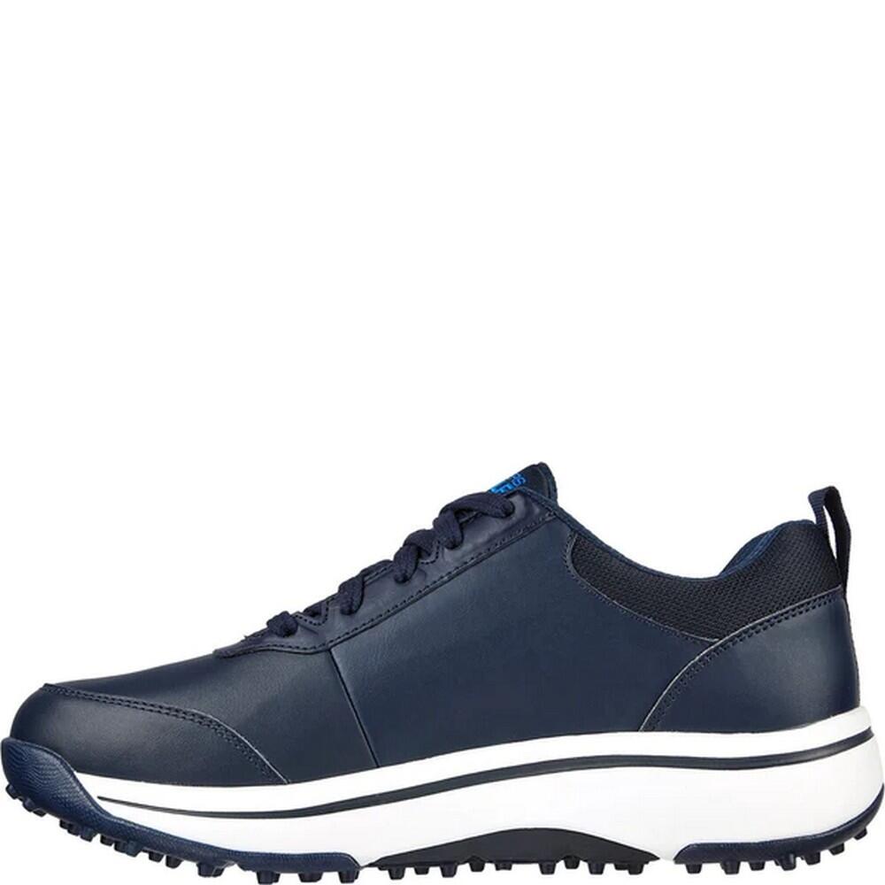 Mens Go Golf Set Up Leather Arch Fit Golf Shoes (Navy/Blue) 3/5