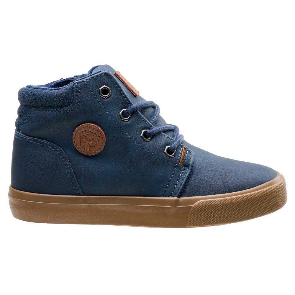 Childrens/Kids Hastin Mid Cut Casual Shoes (Navy/Camel) 3/4