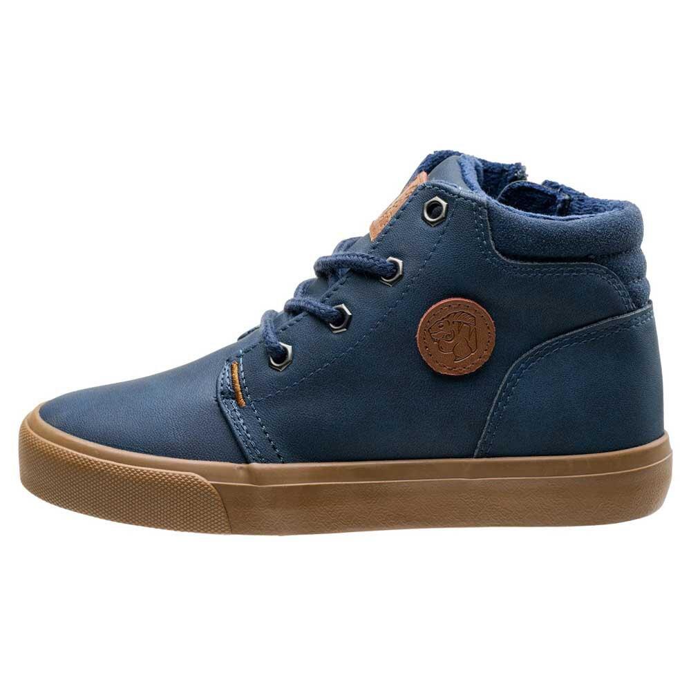 Childrens/Kids Hastin Mid Cut Casual Shoes (Navy/Camel) 2/4