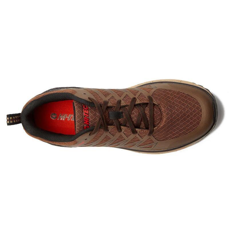 Heren Trail Destroyer Low Cut Trainers (Bruin/Rood)