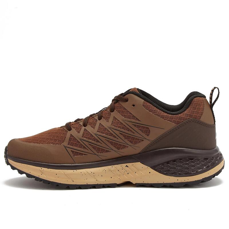 Heren Trail Destroyer Low Cut Trainers (Bruin/Rood)