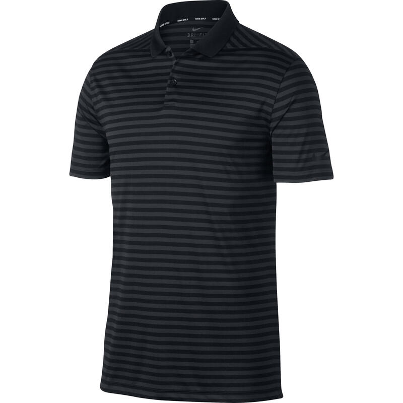 Mens Dry Victory Stripe Polo (Black/Anthracite/Cool Grey)