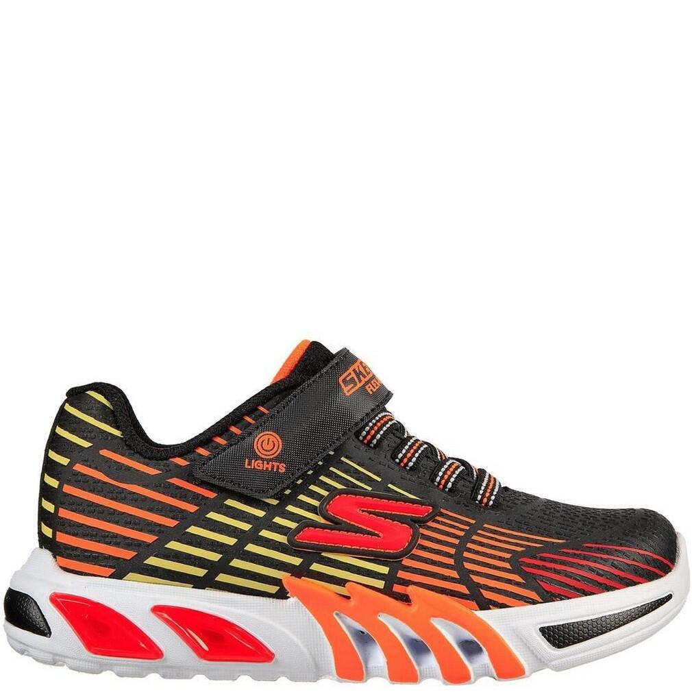 Boys S Lights Flex Glow Elite Trainers (Black/Multicoloured) 2/5