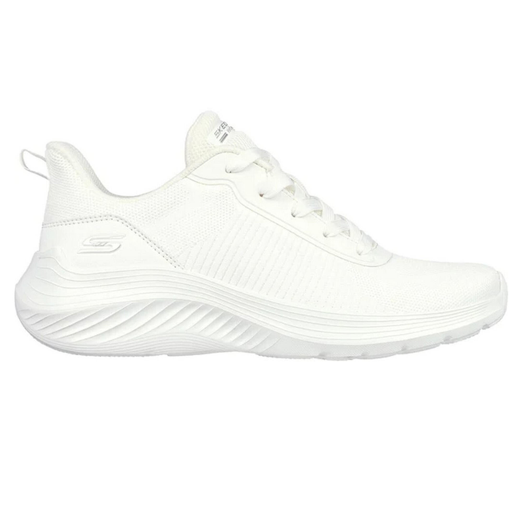 Womens/Ladies Bobs Squad Waves Trainers (Off White) 3/5