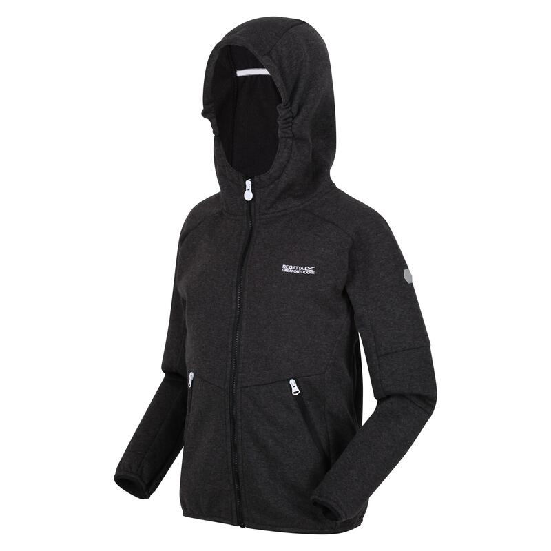 Chaqueta Softshell Maxwell Jaspeada para Niños/Niñas Negro