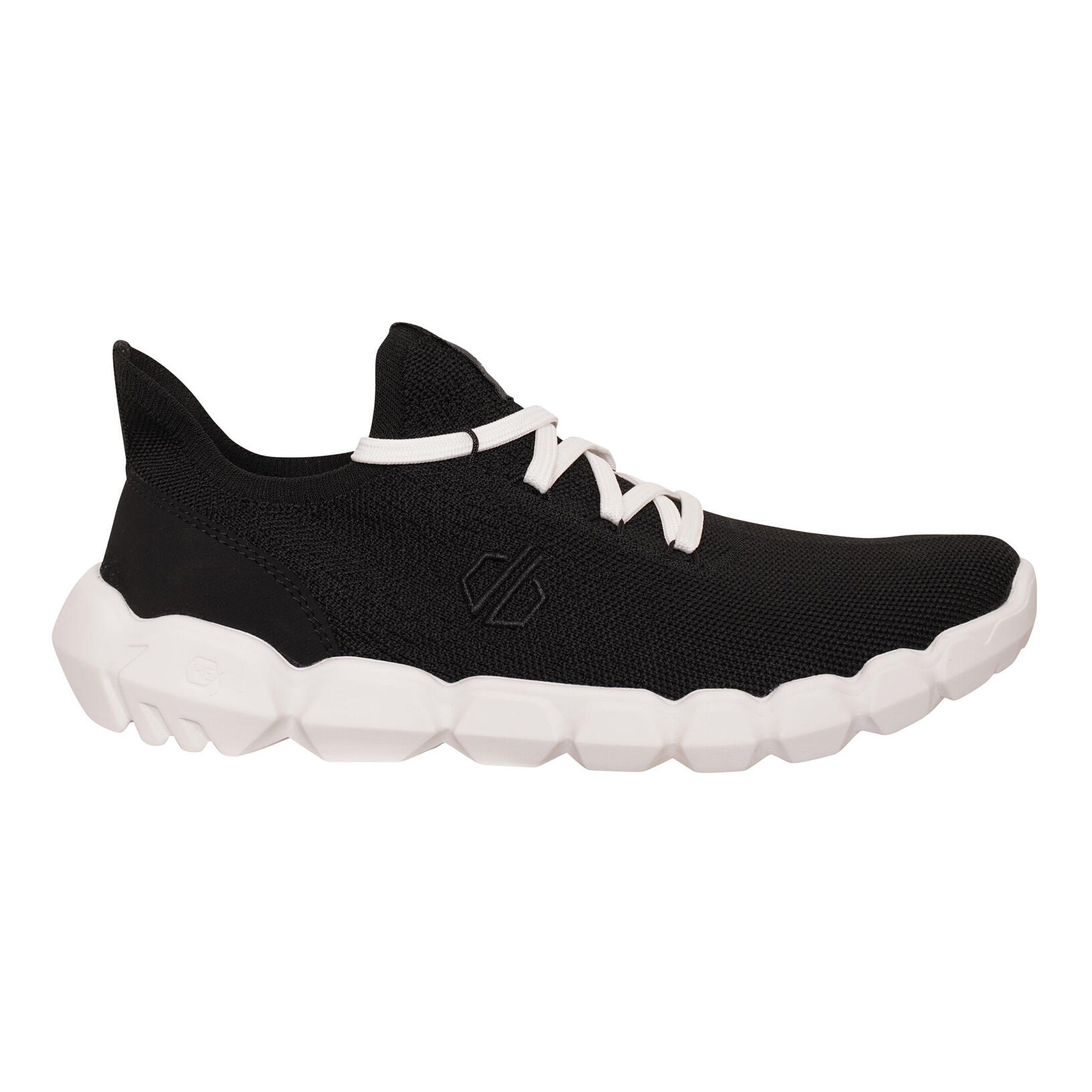 Womens/Ladies HexAt Knitted Recycled Trainers (Black/White) 3/5