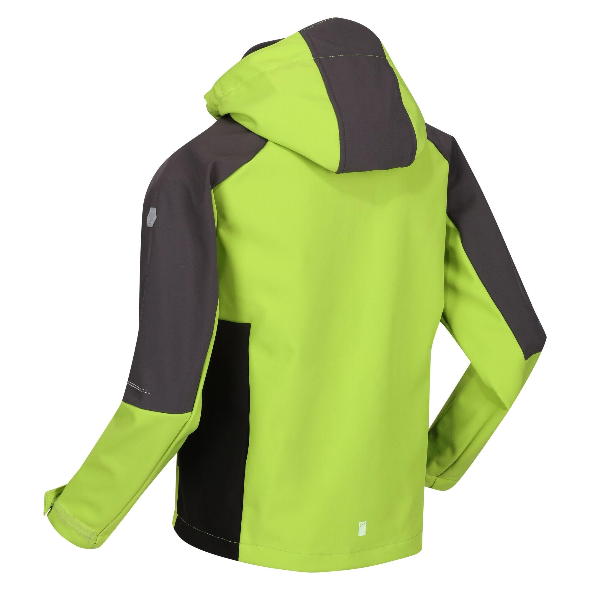 Childrens/Kids Eastcott II Soft Shell Jacket (Helder kiwi/donkergrijs) 2/4