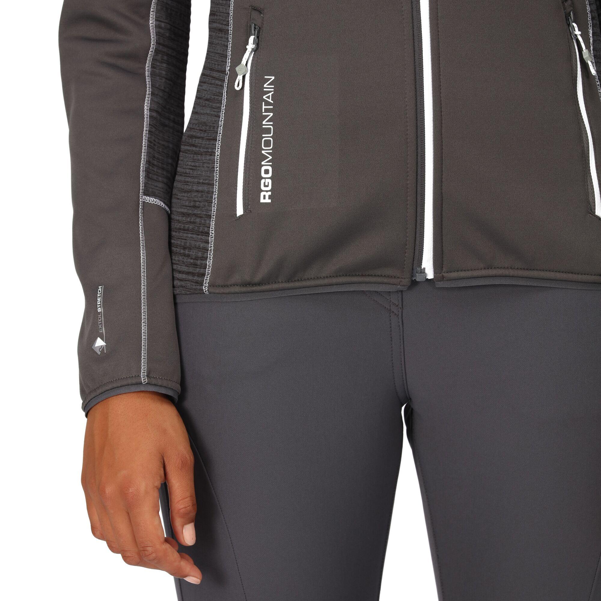 "Yare VII" Softshelljacke Durchgehender Reißverschluss für Damen Mittelgrau 3/5