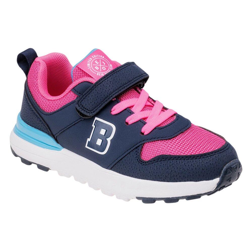 Bejo - Baskets Motif/style Contrasté Teruis Fille (bleu Marine / Rose / Bleu Clair) - Chaussures De Sport - Bleu|rose - Decathlon