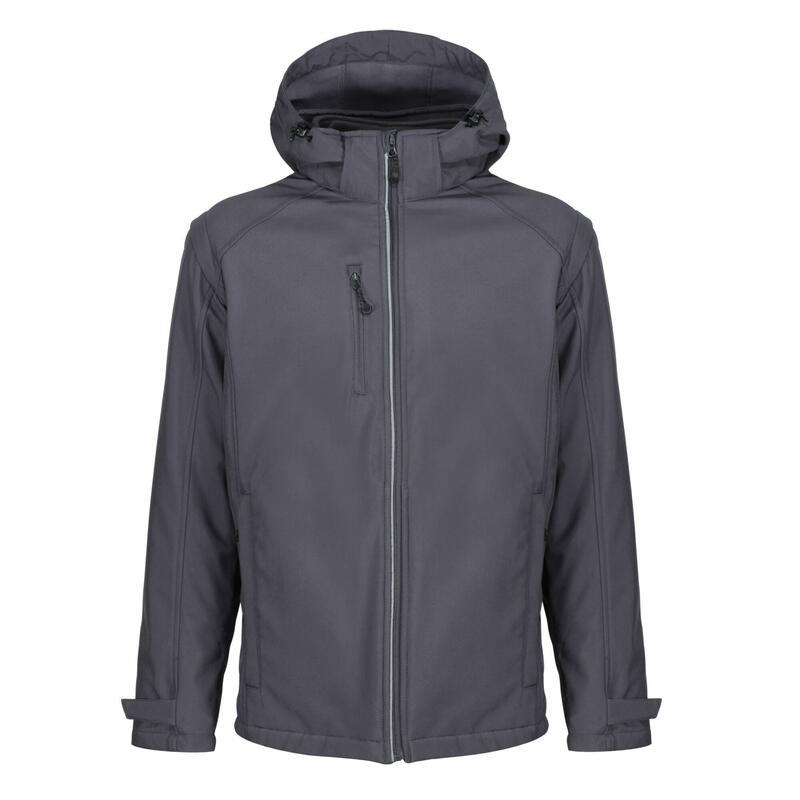 "Erasmus" Softshelljacke 4in1 für Herren Mittelgrau