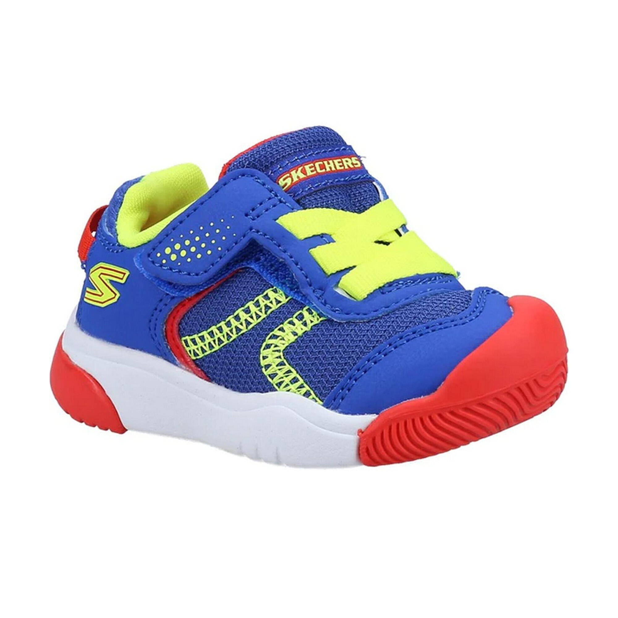 SKECHERS Boys Mighty Toes Lil Tread Trainers (Blue/Multicoloured)