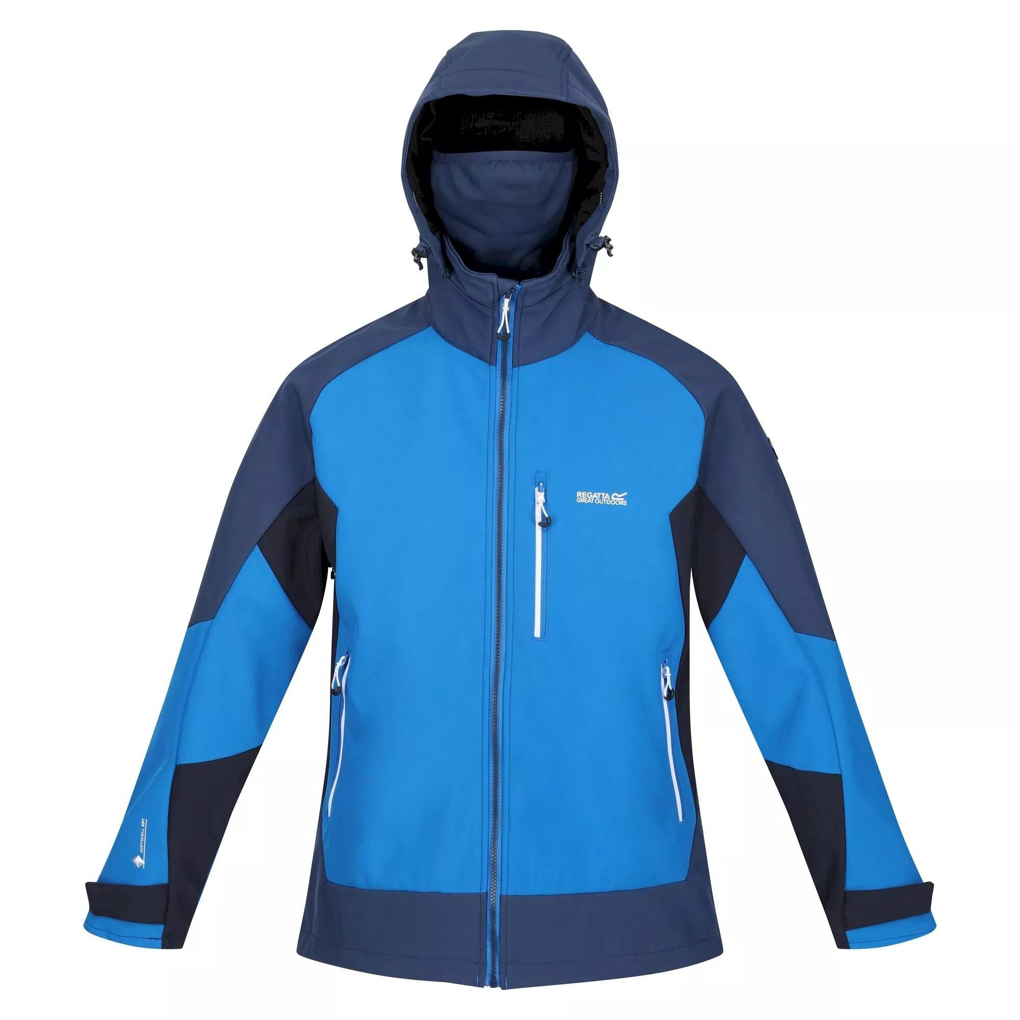 Mens Hewitts VII Soft Shell Jacket (Skydiver Blue/Admiral Blue) 1/5