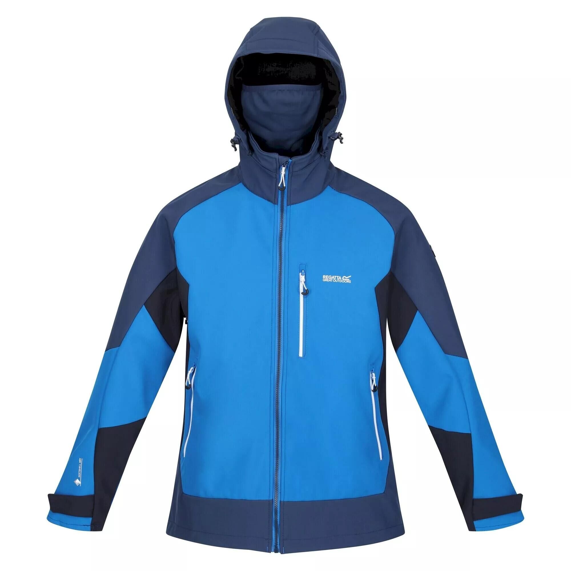 REGATTA Mens Hewitts VII Soft Shell Jacket (Skydiver Blue/Admiral Blue)