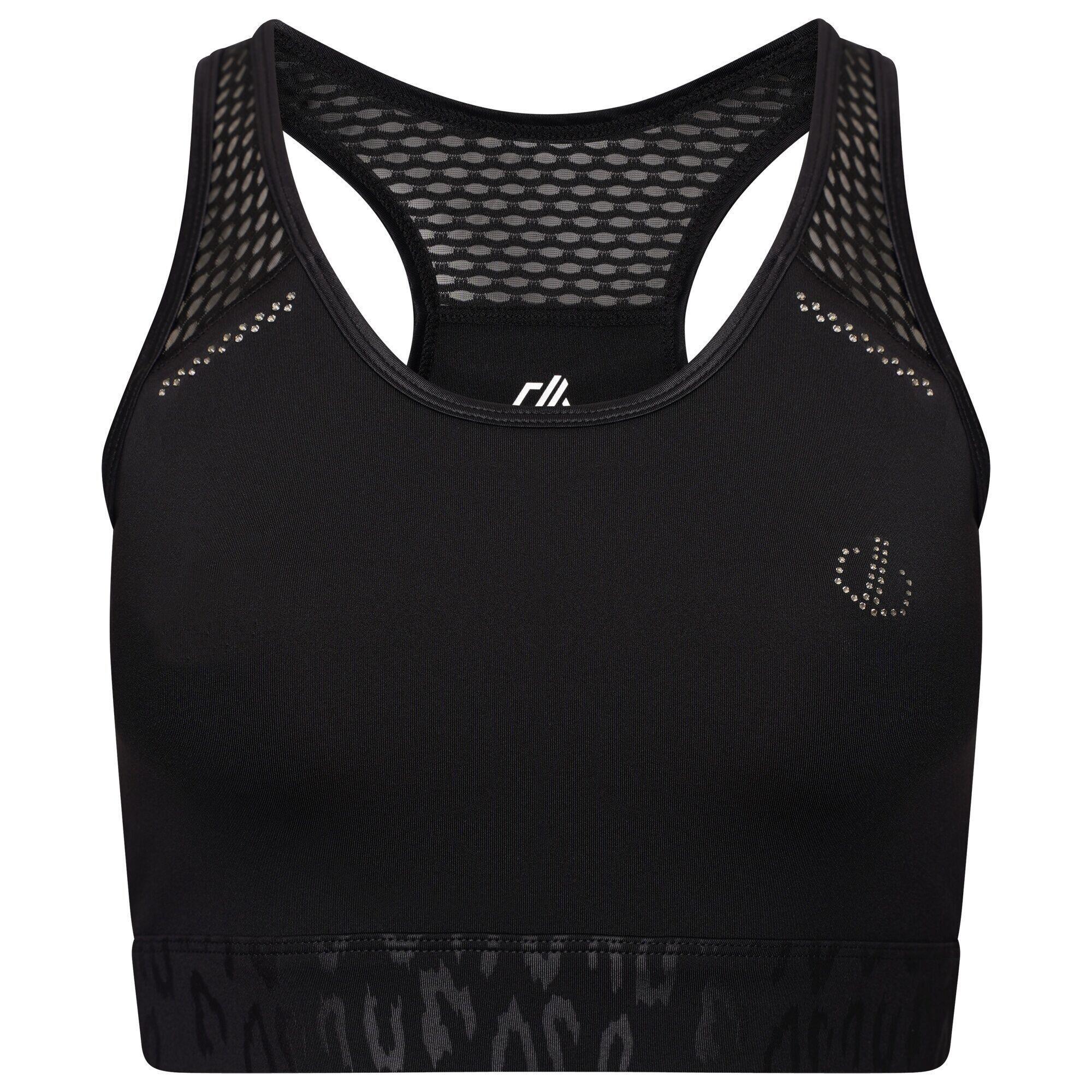 Womens/Ladies No Excuse Swarovski Sports Bra (Black) 1/5