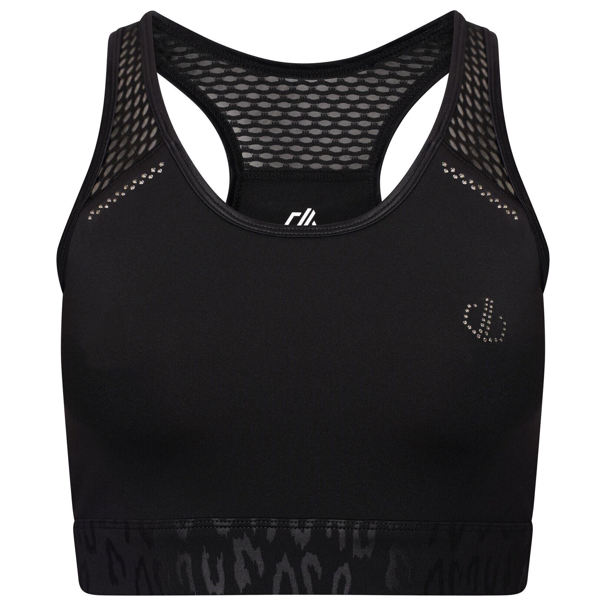 DARE 2B Womens/Ladies No Excuse Swarovski Sports Bra (Black)