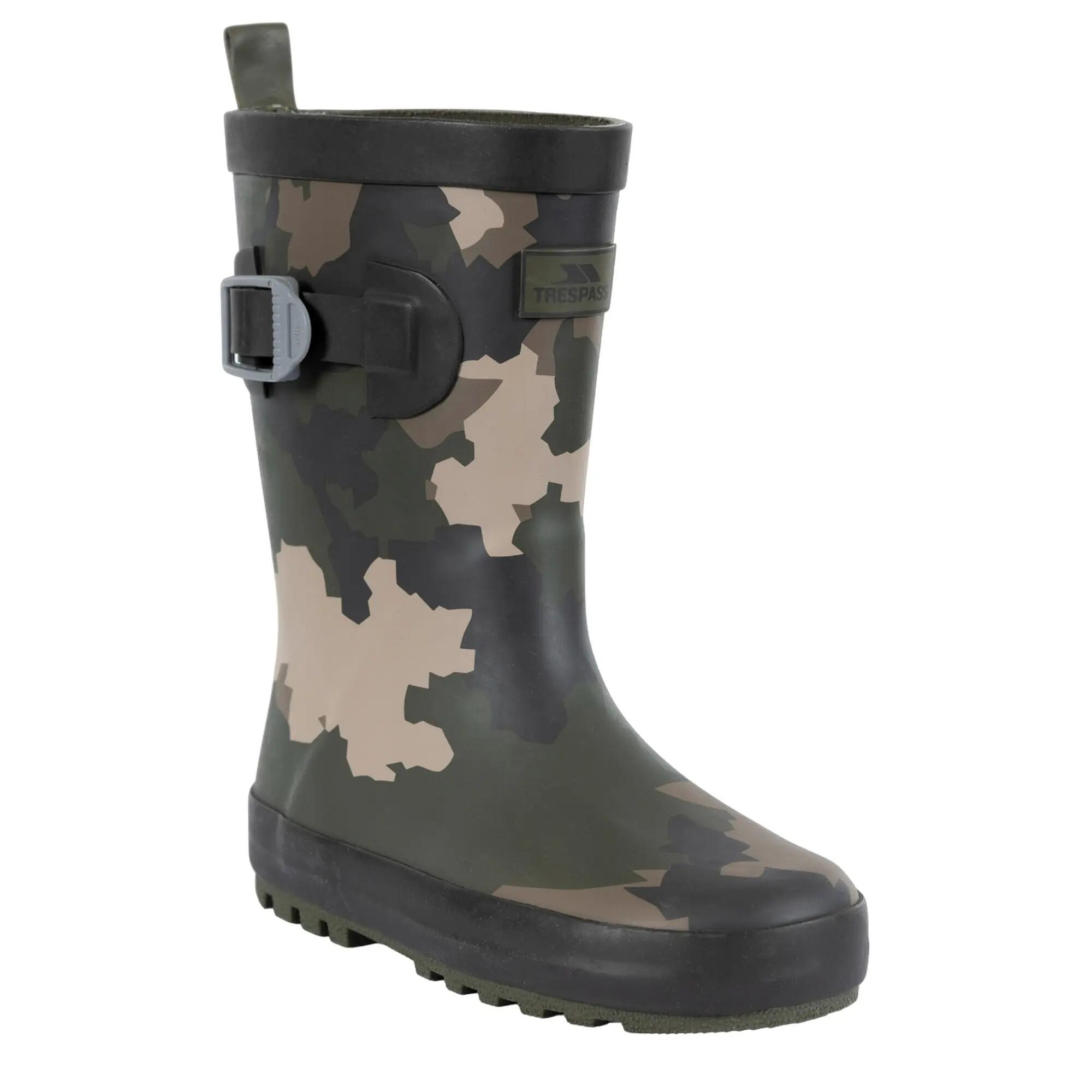 Bottes De Pluie PUDDLE Enfant (Vert / Marron / Noir) 1/5