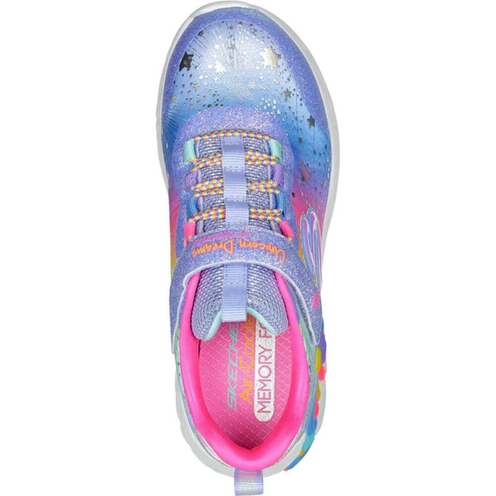 Girls SLights Unicorn Dreams Trainers (Blue/Multicoloured) 4/5