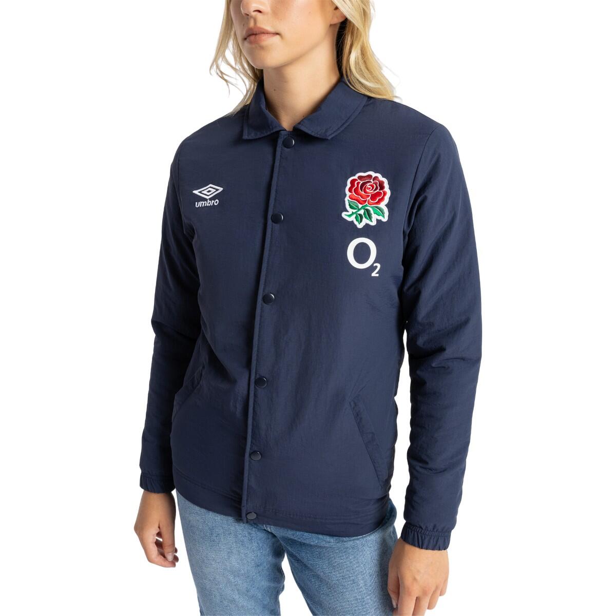 Womens/Ladies 23/24 England Rugby Coach Jacket (Navy Blazer) 4/4