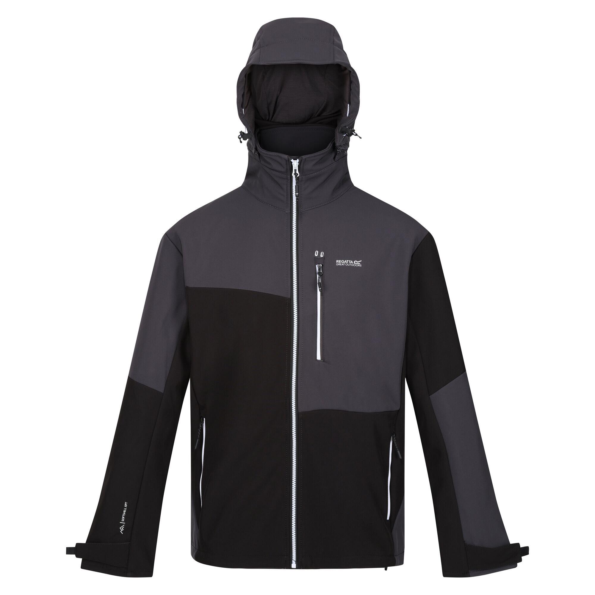 HEWITTS Men's softshell jacket (Black / Ash)