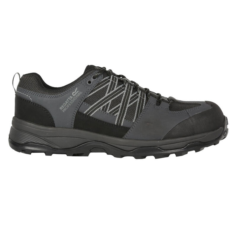 Zapatillas Deportivas de Seguridad Clayton con Cordones para Hombre Negro, Brezo