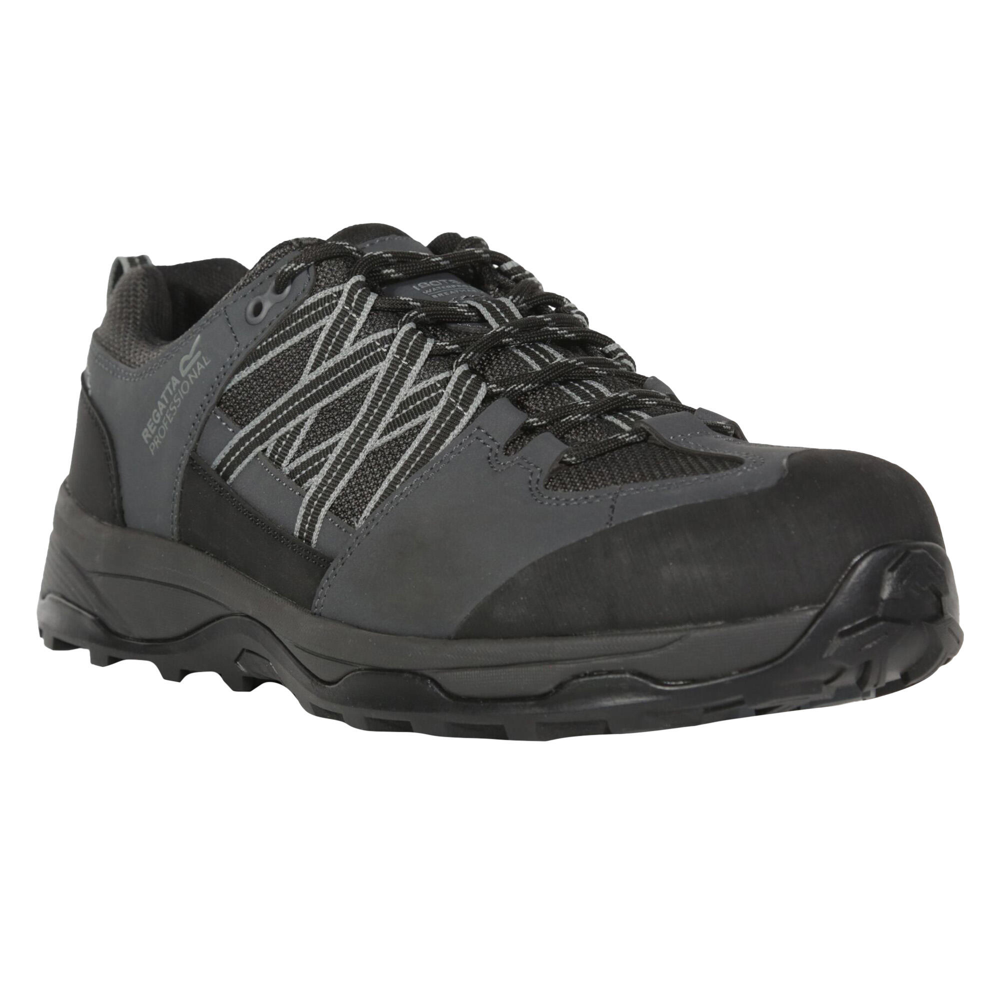 REGATTA Mens Clayton Safety Trainers (Black/Briar)