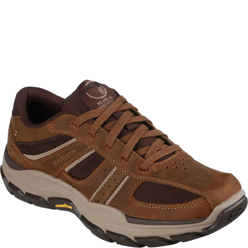 Mens Respected Edgemere Leather Trainers (Desert) 1/5